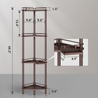 Corner Shower Caddy Standing 4 Tier Rustproof Metal Organizer With Soap Holder