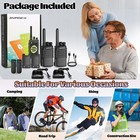 2 Pack Long Range Walkie Talkie 100 Mile Two Way Radio Charge Headset Waterproof