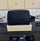 Montblanc Men Black Leather Wash Bag