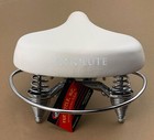 White Deluxe Cruiser Bicycle Saddle W  Crash Rail Vintage Schwinn Tank Bike Seat