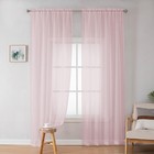 Oweine Sheer Curtains 84 Inches Long 2 Panels Set Rod Pocket Fimly Voile Soli   