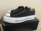 New Converse Chuck Taylor All Star Lift Ox Woman 6 5 Black Canvas Platform Shoe