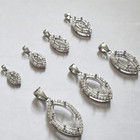 Pre Notched Marquise 6x3-8x4-10x5-12x6-18x9mm Semi Mount Sterling Silver Pendant