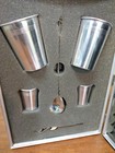 Vintage Travel Bar Suitcase Hard Shell Black Holds 2 Bottles
