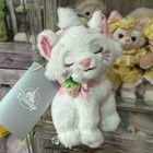 Authentic Disney Strawberry Marie Cat Small Keychain Plush Disneyland 2024 New