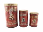 Antique Calumet Baking Powder Tins Set Of 3 Red Advertising General Store
