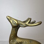 Vintage Solid Brass Deer Stag Buck Figurine  6 5 Inch Tall Mcm Home Decor