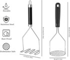 2pcs Potato Masher   Heavy Duty Stainless Steel Mashed Potatoes Masher  Masher K