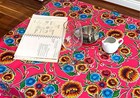 Alux Sweet Flower Oilcloth Tablecloth - Pink - Plastic Vinyl Pvc - Mantel De 