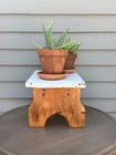 Vintage Handmade Primitive Heavy Step Stool