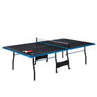 Official Size Ping Pong Table Foldable Indoor Tennis Table W  Paddles Balls Net