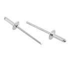 Hj Garden 60pcs Large Flange Aluminum Blind 1 8 X 1 2 Inch  3 2x12mm  Silver