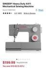Used Singer Heavy Duty 6600c 215 Stitch Sewing Machine - 230254112 fs