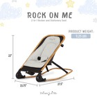 Dream On Me Rock With Me 2-in-1 Rocker And Stationary Seat   Compact Portable
