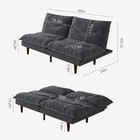 69 Inch Futon Couch futon Sofa Bed adjustable Backrest corduroy Convertible Sl  