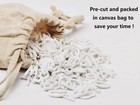 Felt Letter Board Letters Set - Pre-cut 340pcs 3 4 Inch White 0 75 - No Board