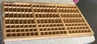Antique Wood Letterpress Type Tray Shadow Box 147 Compartments