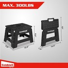 Heavy Duty 8 5  Folding Step Stool For Adults Kids Adjustable Lightweight Black