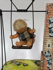 Vintage Ussr Russian Wind Up Tin Toy Girl On Swing - No Key - Untested
