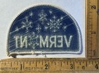 Vintage Vermont Snow Falling Iron On Patch Travel Souvenir Winter