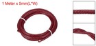 5mm Round Braided Leather Cord For Jewelry Making Burgundy  1 1yd 