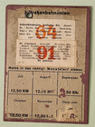 Ww2 German Monthly Tram Pass  Very Rare 