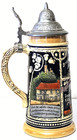 German 9  Beer Stein - Unique Vintage - Drachenfels Cologne Cathedral Beethoven
