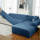 Soft Velvet Sofa Cover Elastic Corner Couch Slipcover Washable Armchair Covers