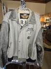 Harley Davidson Vintage  90s  Leather   Wool Jacket Xl