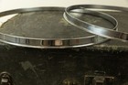 Vintage 16  Chrome Over Brass Single Flange Hoops  pair 