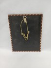 Vintage Reverse Painted Couple Silhouette Convex Bubble Glass Picture Art 4 x5 