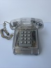 Vintage Telephone Clear Transparent 80 s 90 s Desk Phone Push Button Rare 