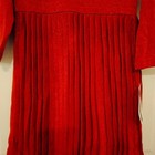 Studio One Metallic Red Pleated Dress  L