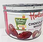 Vintage Holiday Inn Chocolate Covered Whole Brazil Nuts 1950 s Tin 1pound Or So