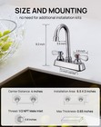 Commercial 2-hole Bar Faucet 4  Center With 3-1 2  Gooseneck Swivel Spout