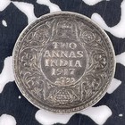 1917 India 2 Annas Lot f1889 Silver 