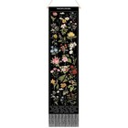 Vintage Floral Tapestry Wall Hanging Decor - Long Botanical Fabric Art With Tass