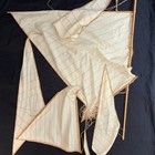 Large 36    Vintage Wooden Pond Yacht Model Ship Sailboat  hull Sails Rigging