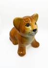 Vintage Italian Ceramic Cat Bank Handmade 1970s Kitten Coin Bank Handmade Kitsch