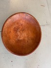 Primitive 1800s Hand Carved Round Wood Dough Bowl Rustic Kitchen Decor