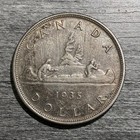 Canada 1 Dollar 1935 Silver Coin George V Silver Jubilee Xf-au