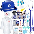 Kids Doctor Kit 35 Pcs With Stethoscope   Storage Bag - Pretend Play Medical Set