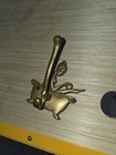 Vintage Solid Brass Metal Woman Bathing Bathtub Wall Hook Towels