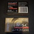 New  2  Maxell Tc-30 Vhs-c Hgxgold Camcorder Video Cassette Tape Vintage Sealed