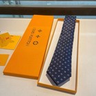 Louis Vuitton Damier Logo Jacquard Blue Tie