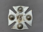 Vtg Member Fire Department  Maltese Cross Fire Metal Plaque 3 1 2  X 3 1 2 