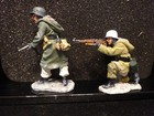 King  country Ws085 54mm Ww2 - Germans Preparing To Fire 2 Figures 2006 Mib Oop
