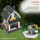 Heavyduty Wood Hanging Bird Feeder Garden Decor 9 Tall For Outdoor Living