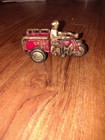 Antique 1930s Hubley Cast Iron  crash Car  3-wheel Motorcycle Toy