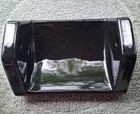 Vtg Mcm Black Ceramic Tile Toilet Paper Holder New Jersey Porcelain Glossy Nos